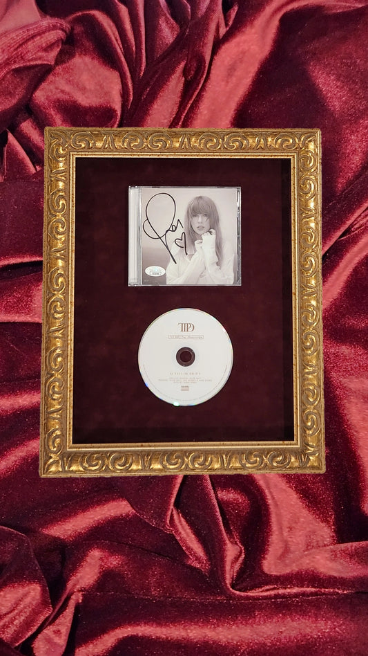 Talyor Swift -  The Tortured Poets Department (Signed CD Cover)- Heart Vertical